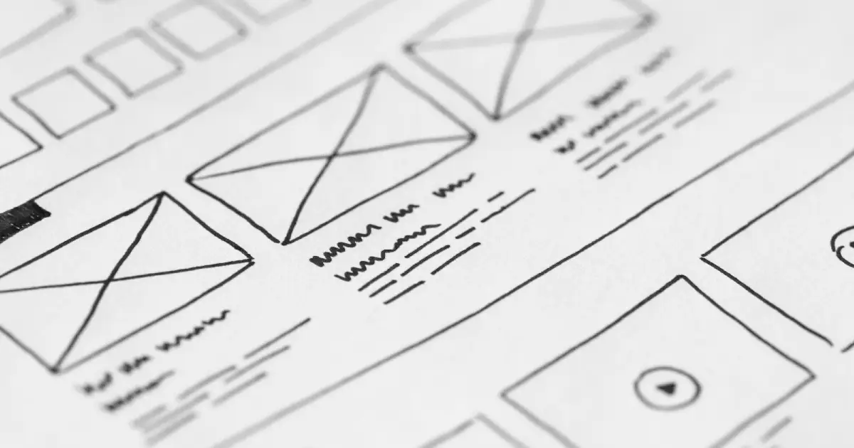 Website homepage wireframe with seven numbered markers showing why it isn’t getting leads